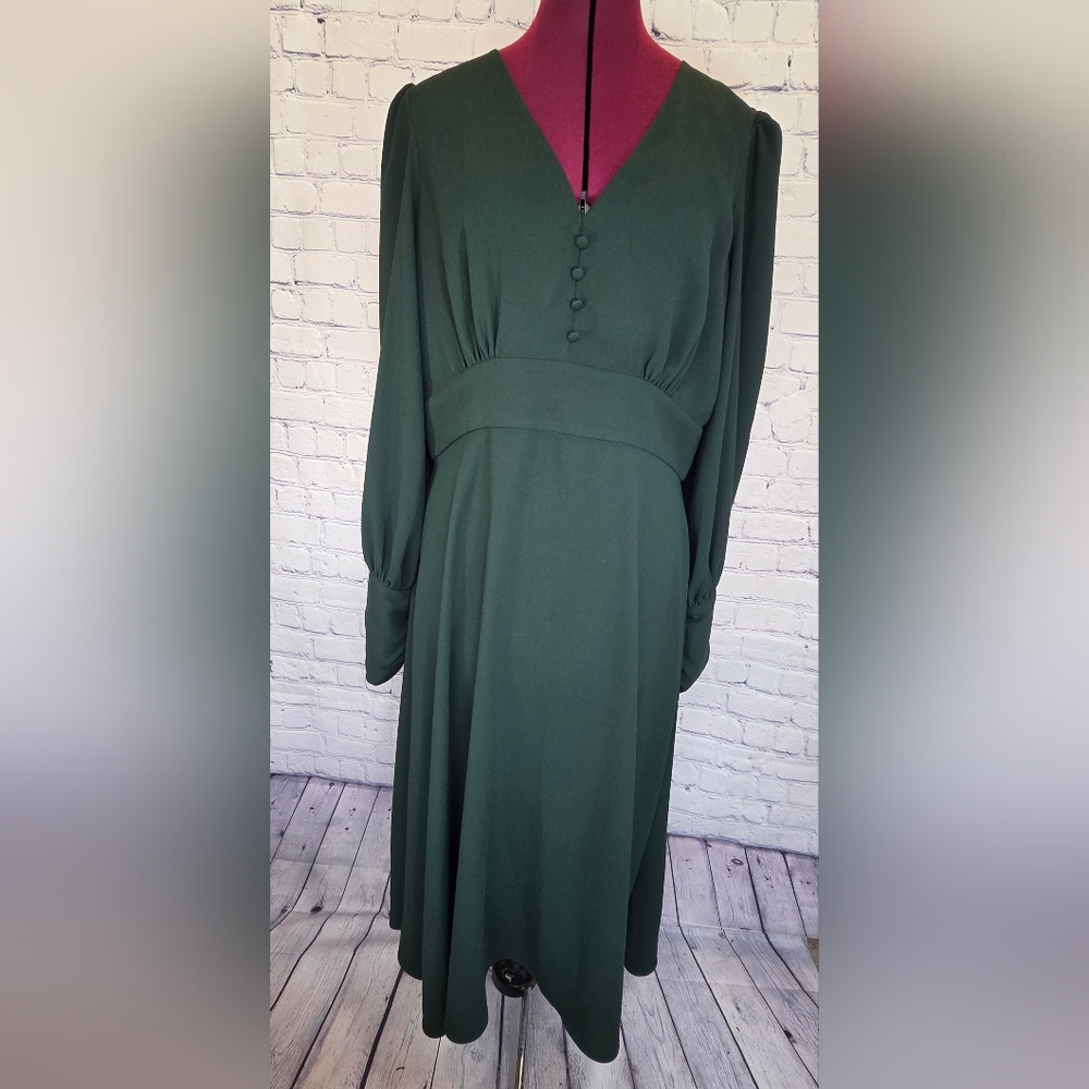 Alexia Admor Forest Green Long Sleeve Dress